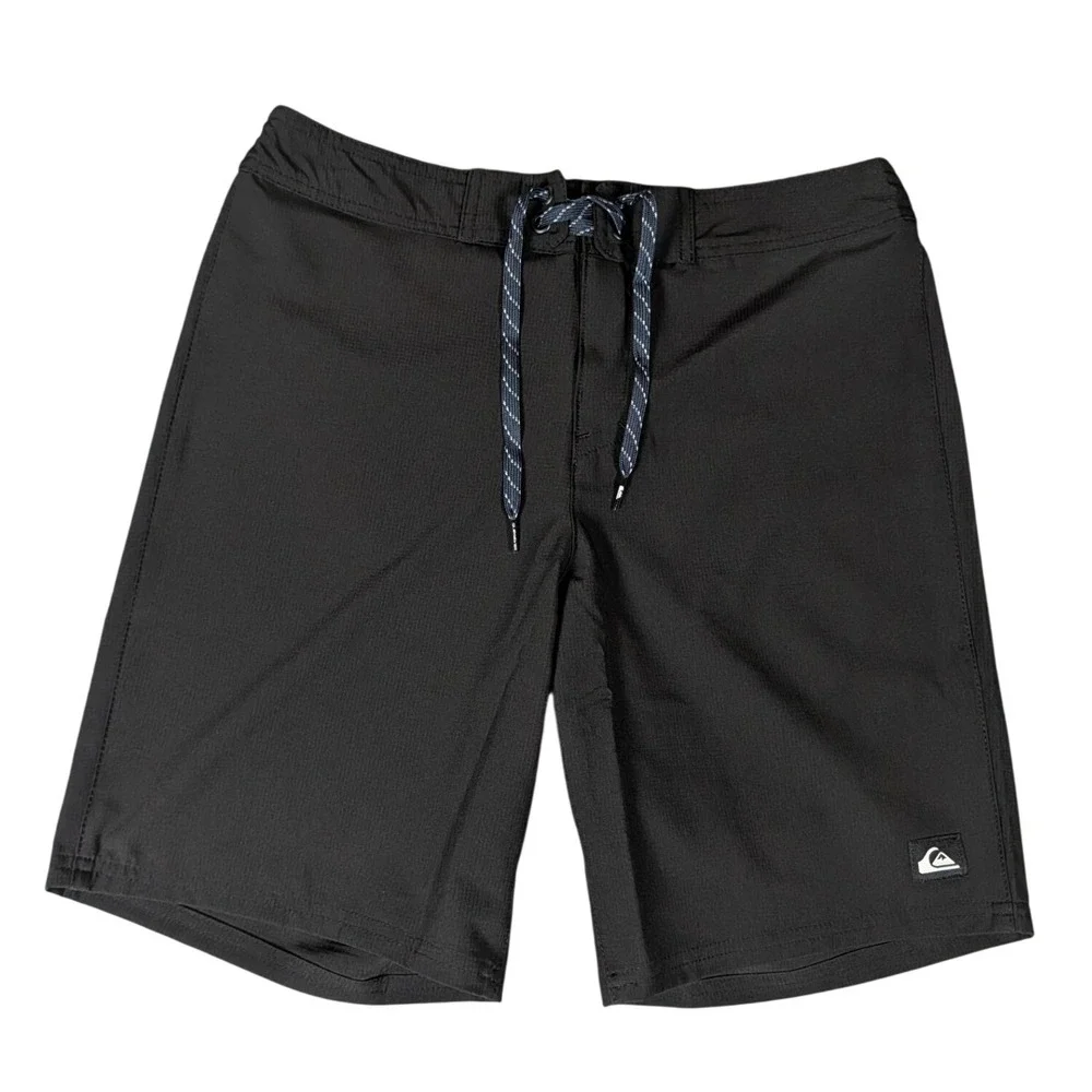 Quiksilver Mens Board Shorts Black Surf Swim Trunks Size Small 30